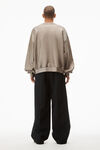 alexander wang dollar bill crewneck in terry metallic sanctuary