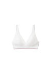 Alexander Wang white v-neck bralette in ribbed jersey