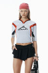 Alexander Wang white/red 图案徽标上衣