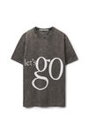 alexander wang lets go 密织平纹针织 t 恤 acid black