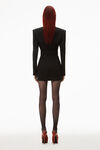alexander wang 羊毛精裁腰西装连衣裙 black