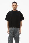 Alexander Wang black puffed logo oversize tee in cotton