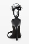 alexander wang dome 105 high heel goatskin sandal  black