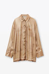 Alexander Wang tannin oversized shirt in workwewar trompe-l'oeil print