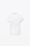 Alexander Wang white crystal hotfix tee in ribbed jersey
