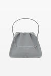 alexander wang ryan large bag in reflective rib knit silver
