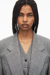 Alexander Wang grey/black blazer oversize in tessuto sartoriale a spina di pesce