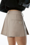 Alexander Wang khaki box-pleated workwear-inspired short