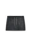 Alexander Wang washed caviar crystal hotfix tube skirt in organic cotton terry