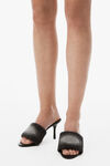 Alexander Wang black aged heiress 85mm mule sandal in crystal mesh