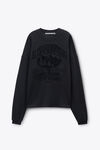 Alexander Wang washed black washed black waffle jersey long sleeve tee