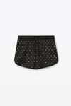 alexander wang 皱褶尼龙烫钻马拉松短裤 black