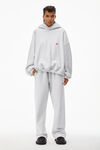 alexander wang apple puff sweatpant in classic terry light heather grey