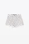 alexander wang バイトロゴ ショーツ white/black