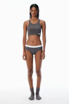 Alexander Wang army drab grey classic ribbed cotton racer tank