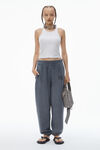 Alexander Wang washed asphalt puff logo sweatpant in structured terry