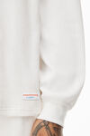alexander wang unisex long sleeve in cotton waffle thermal  white