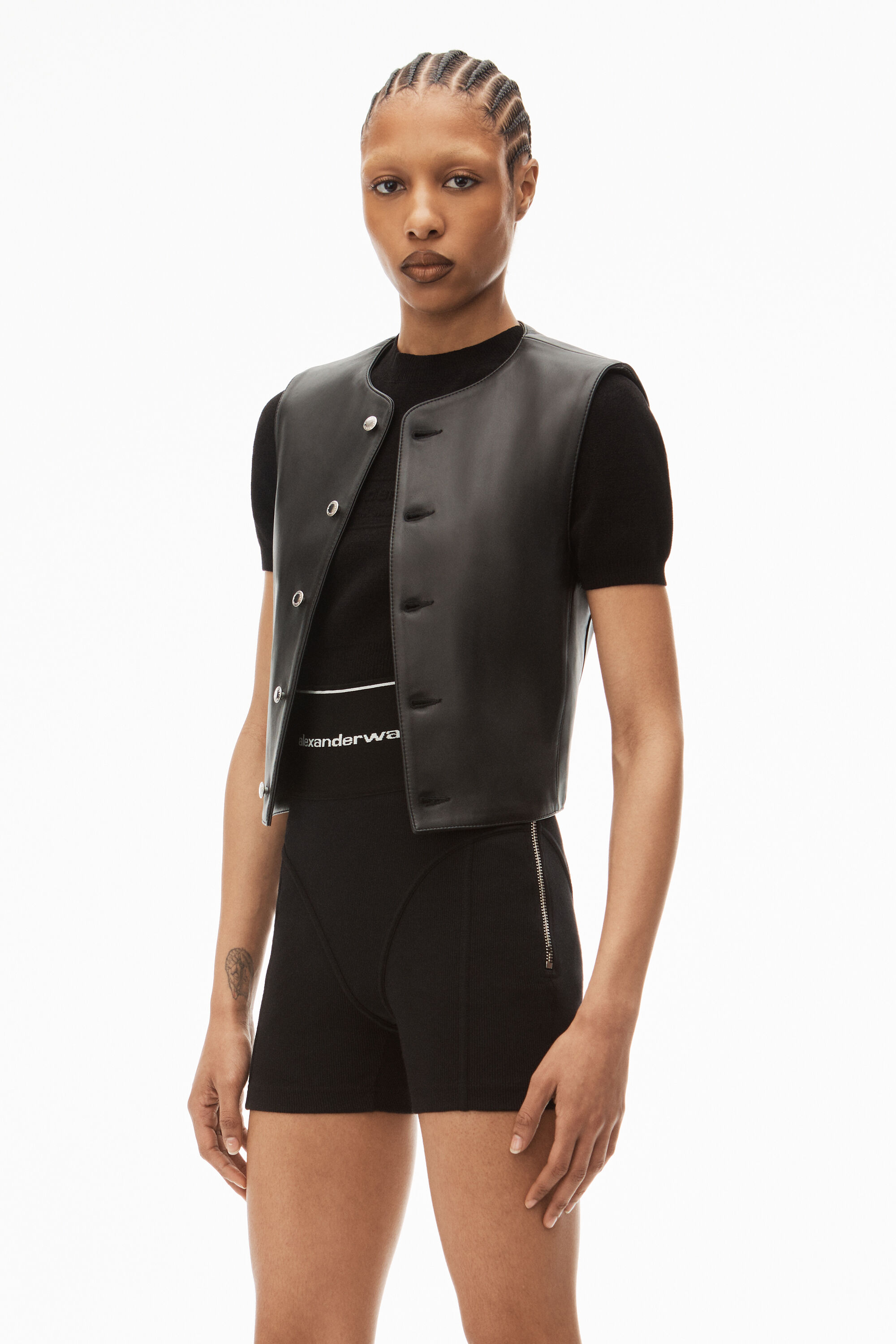 alexanderwang LOGO ELASTIC BIKE SHORT 