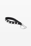 Alexander Wang black trap stud keychain wristlet