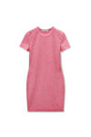 Alexander Wang lotus pink logo jacquard shrunken minidress