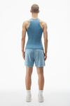 Alexander Wang washed blue débardeur à dos nageur en coton côtelé