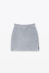 Alexander Wang washed grey grauer chenille-minirock aus baumwollmischgewebe