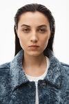 alexander wang 羊剪绒礼服外套 rich indigo