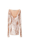 SCOOP NECK MINI DRESS IN SEQUIN NYLON