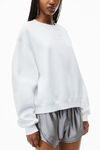 alexander wang ストラクチャードテリー パフロゴ スウェットシャツ white
