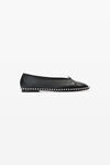Alexander Wang black lina 光滑羔羊皮珠链平底鞋