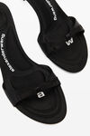 alexander wang dahlia 50 蝴蝶结缎面凉鞋 black