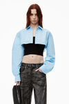 Alexander Wang black/blue pre-styled cami & cropped button up twinset