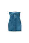 Alexander Wang deep blue tube dress in comfort stretch denim