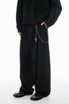 Alexander Wang black black cotton pants with key hardware
