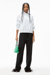 alexander wang hoodie in structured terry white