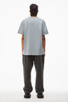 alexander wang ny 发泡图案密织平纹针织 t 恤 dirty sky blue