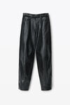 Alexander Wang black low waist crochet trouser in leather