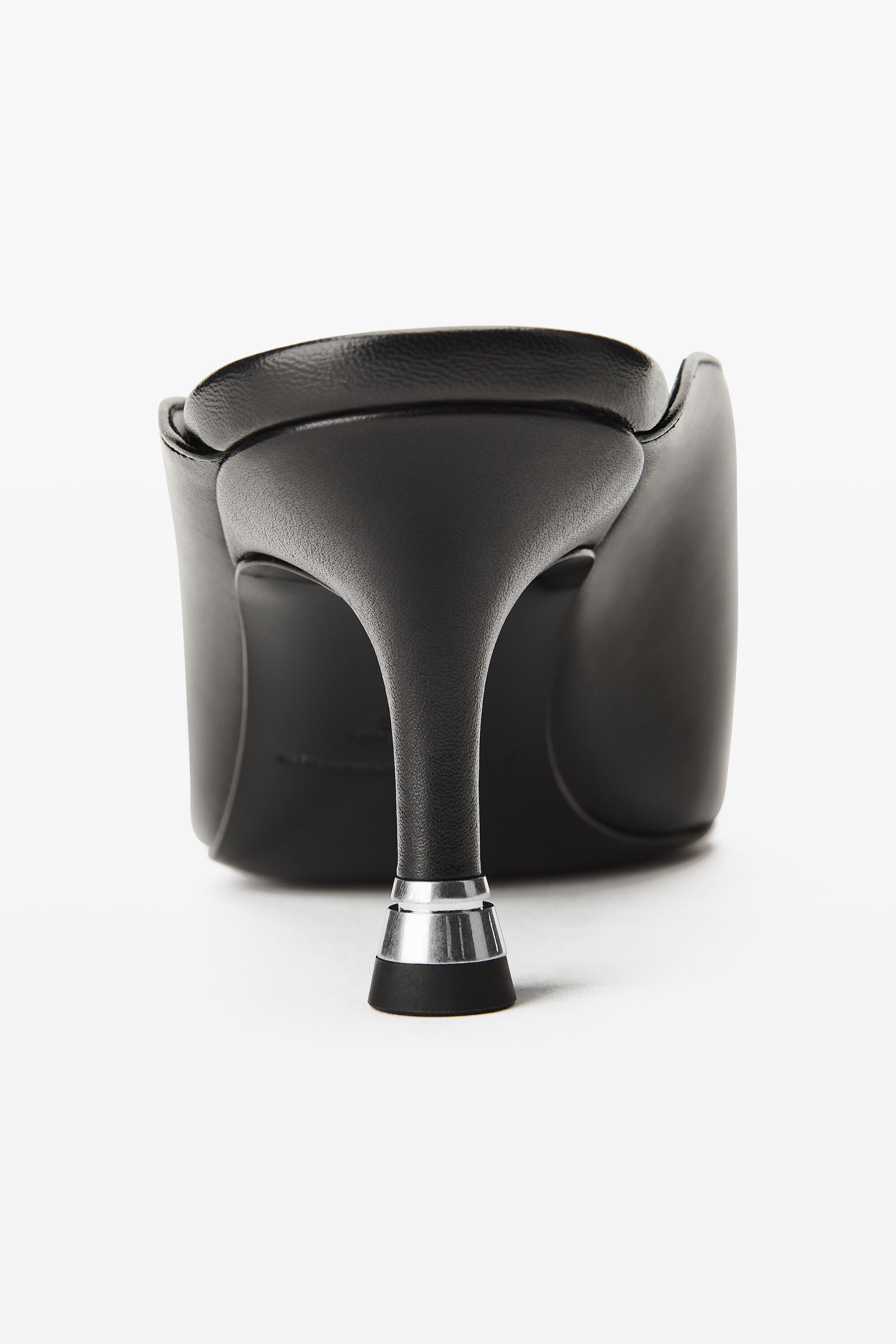 Akilita Ring Mule in leather 65mm in BLACK | alexanderwang®