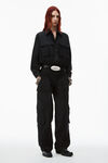 alexander wang button up cargo jumpsuit black