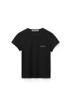 alexander wang 高捻针织紧身 t 恤 black