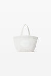 Alexander Wang off white punch small tote bag in raffia