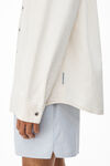 alexander wang oversized shirt in denim vintage white