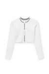 alexander wang 提花徽标装饰弹力针织开衫 soft white