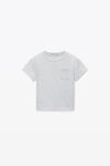 alexander wang t-shirt a maniche corte in jersey essenziale light heather grey
