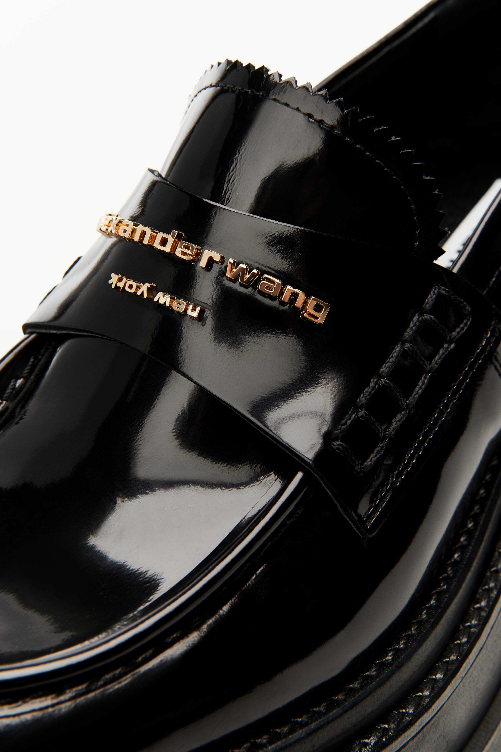 alexanderwang CARTER PLATFORM LOAFER IN LEATHER BLACK