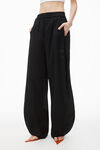 Piped Track Pants in Cotton Twill
