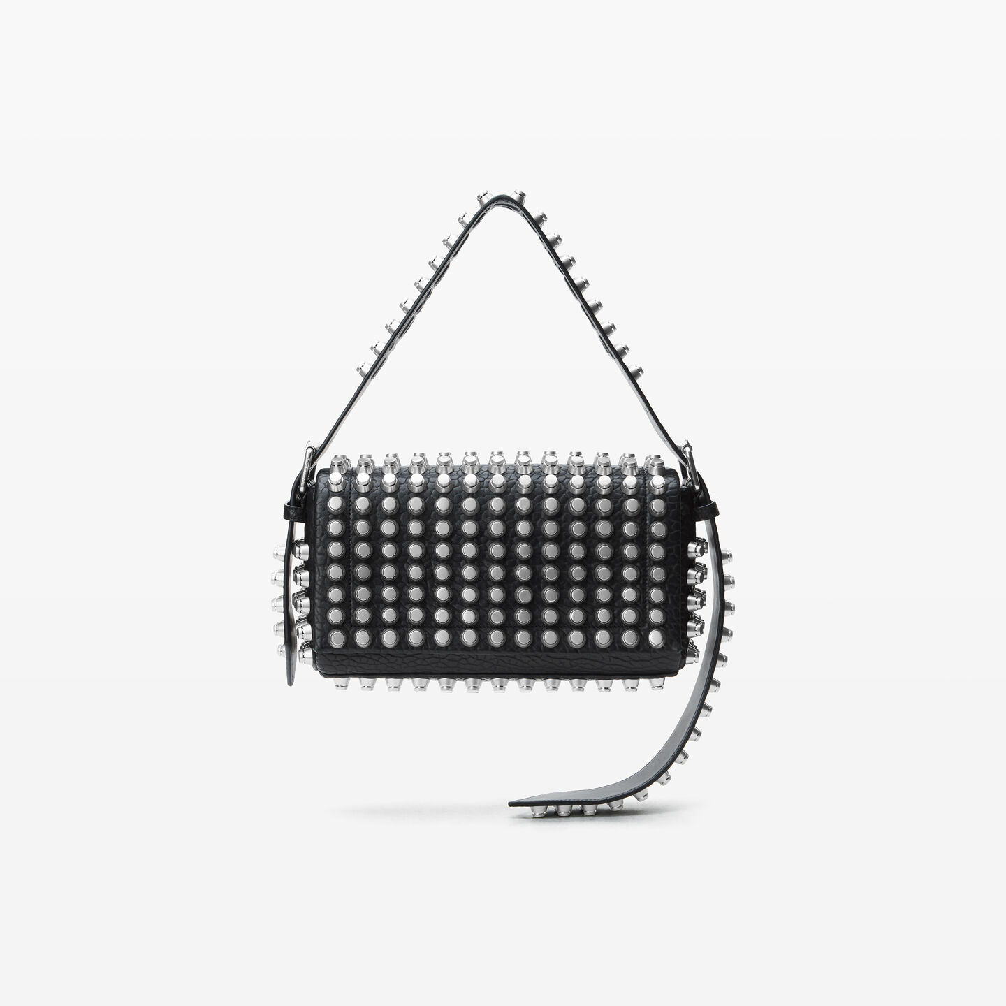 Alexander Wang Studded Rectangular Shoulder Bag With Adaptable Strap In Black
