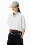 Alexander Wang vintage white white logo cropped jersey tee