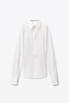 alexander wang コットンポプリン スモックドシャツドレス white
