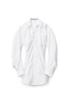 alexander wang detached collar shirtdress in cotton white
